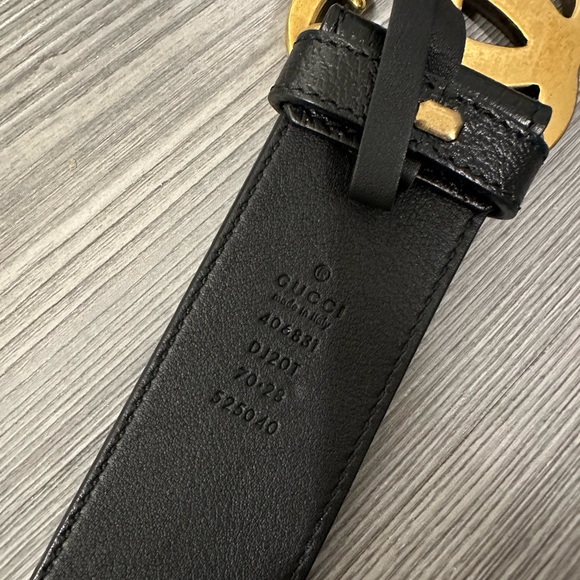 ❌ SOLD ❌ Authentic Gucci leather belt with double G buckle - Picture 3 of 6